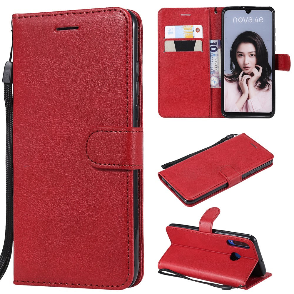 For Huawei P30 Lite / nova 4e Case 2 in 1 Detachable Magnetic Leather Wallet Mobile Cover with Strap