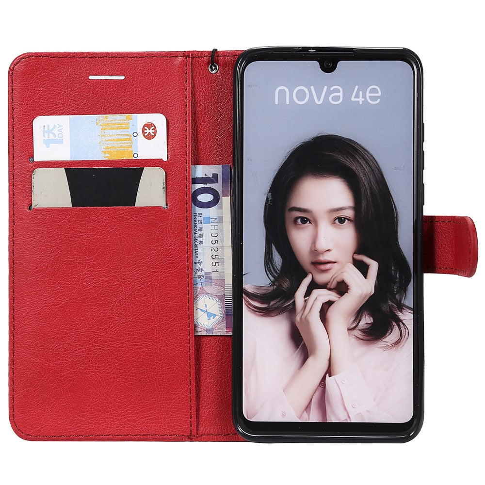 For Huawei P30 Lite / nova 4e Case 2 in 1 Detachable Magnetic Leather Wallet Mobile Cover with Strap