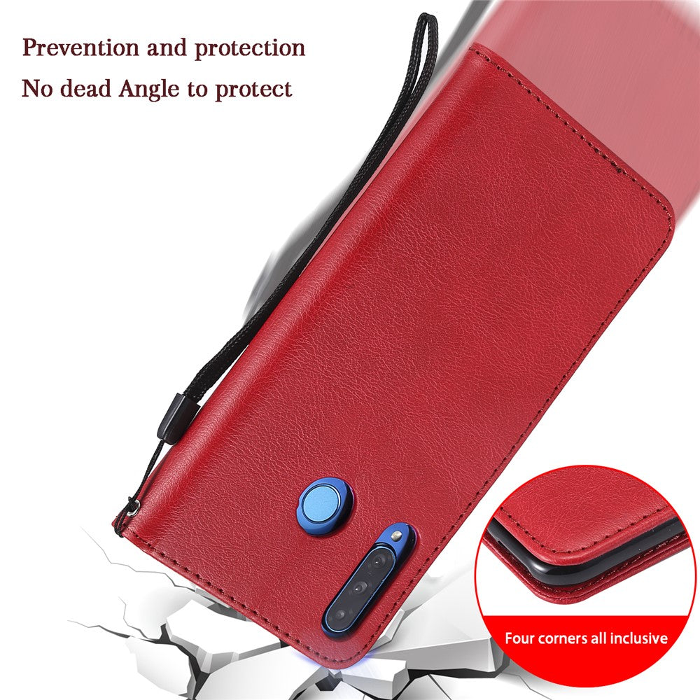 For Huawei P30 Lite / nova 4e Case 2 in 1 Detachable Magnetic Leather Wallet Mobile Cover with Strap