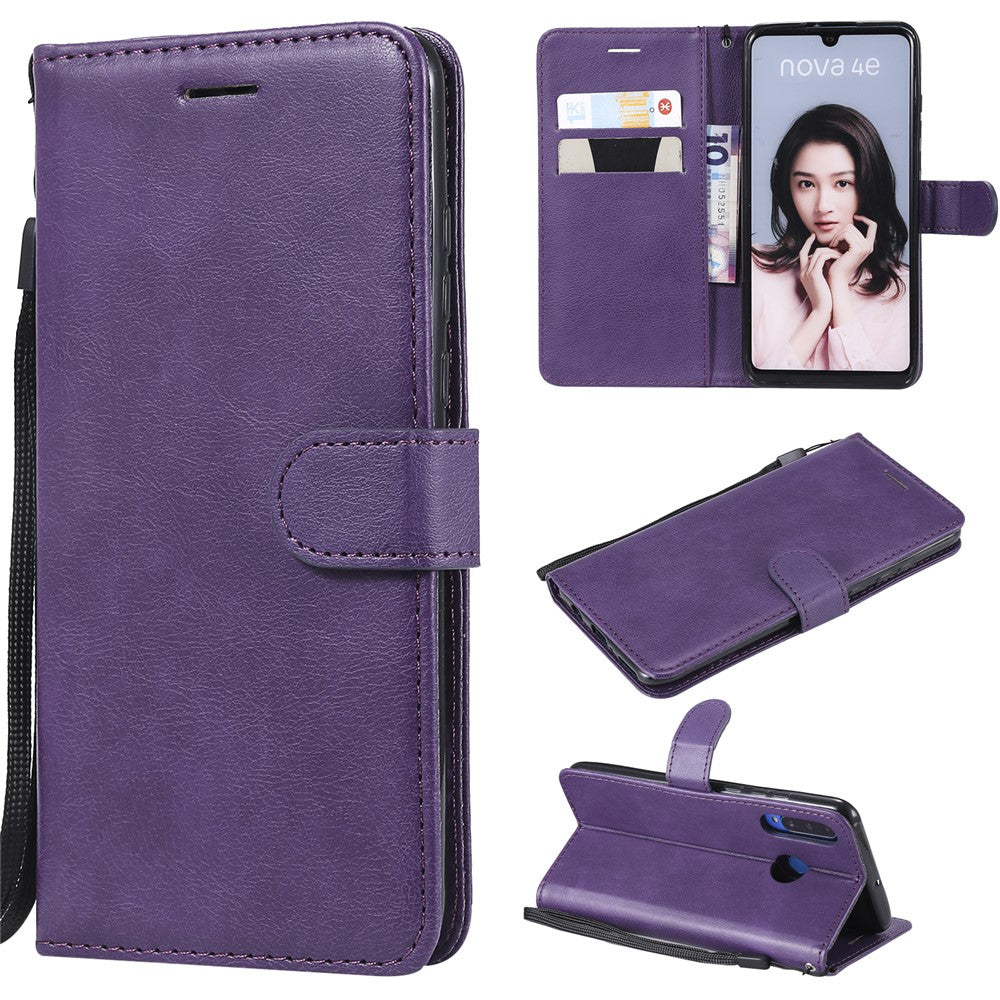 For Huawei P30 Lite / nova 4e Case 2 in 1 Detachable Magnetic Leather Wallet Mobile Cover with Strap