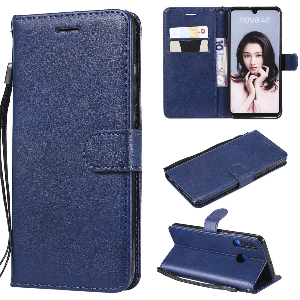 For Huawei P30 Lite / nova 4e Case 2 in 1 Detachable Magnetic Leather Wallet Mobile Cover with Strap