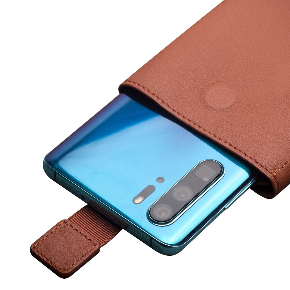 QIALINO Cowhide Leather Wallet Protective Pouch Cover for Huawei P30 Pro
