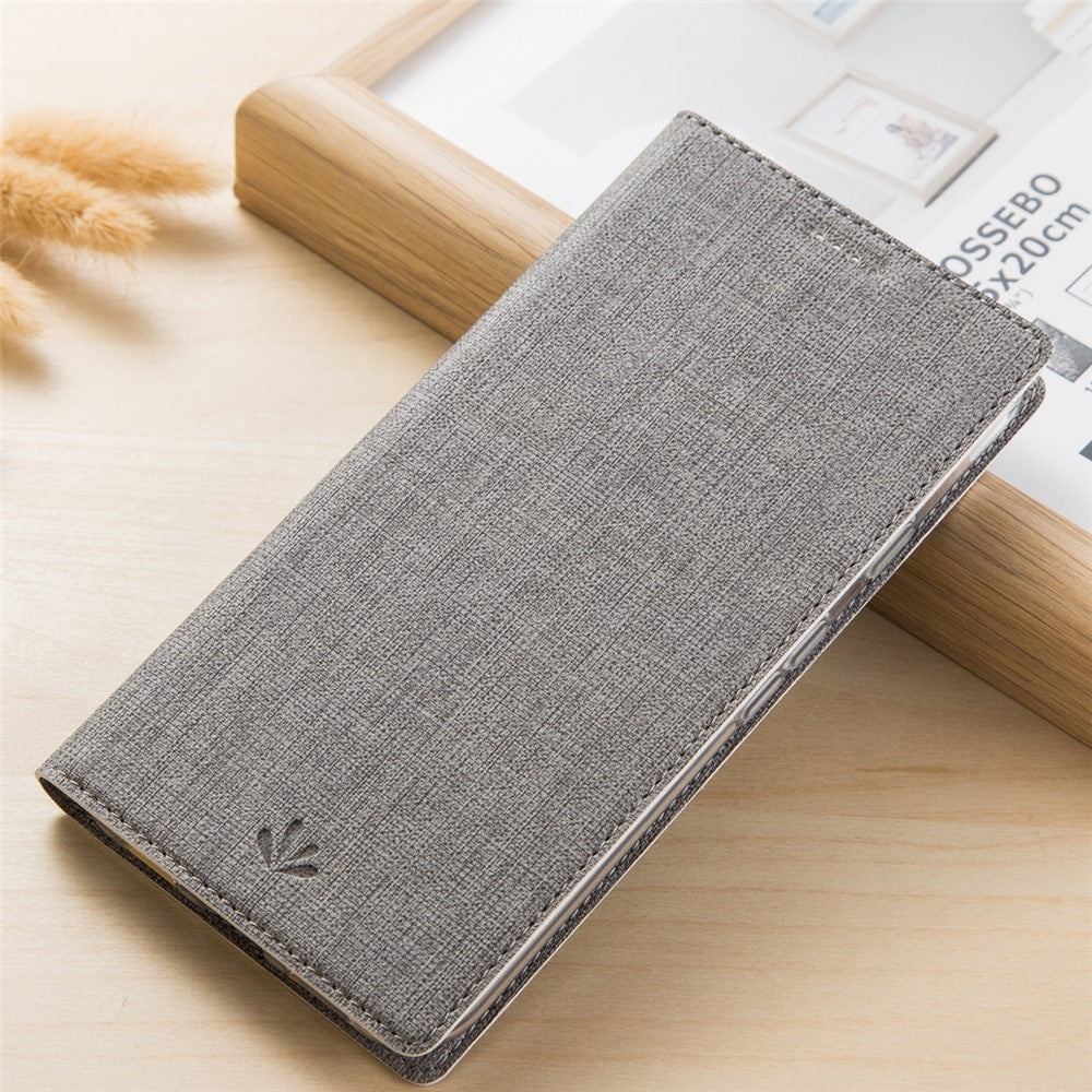 VILI DMX Cross Texture læderetui med kortholder til Huawei Y7 (2019)/Y7 Prime (2019)