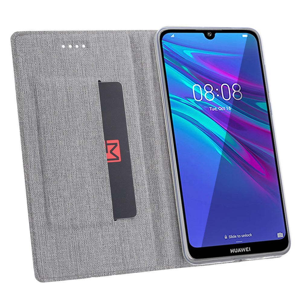 VILI DMX Cross Texture læderetui med kortholder til Huawei Y7 (2019)/Y7 Prime (2019)