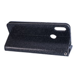 Glitter Powder Zippered Stand Leather Wallet Casing with Strap for Huawei Y7 (2019)/Y7 Pro (2019)/Enjoy 9