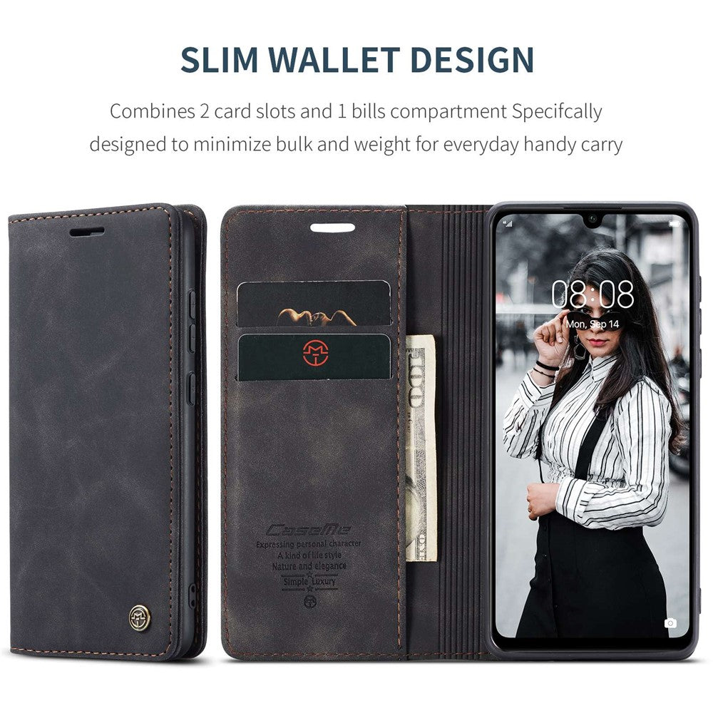 CASEME 013 Series Auto-absorbed Leather Wallet Case for Huawei P30 Lite New Edition/P30 Lite/nova 4e