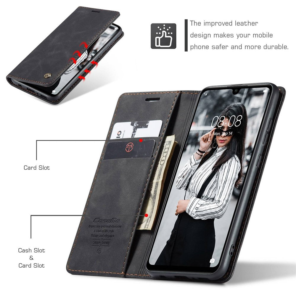 CASEME 013 Series Auto-absorbed Leather Wallet Case for Huawei P30 Lite New Edition/P30 Lite/nova 4e