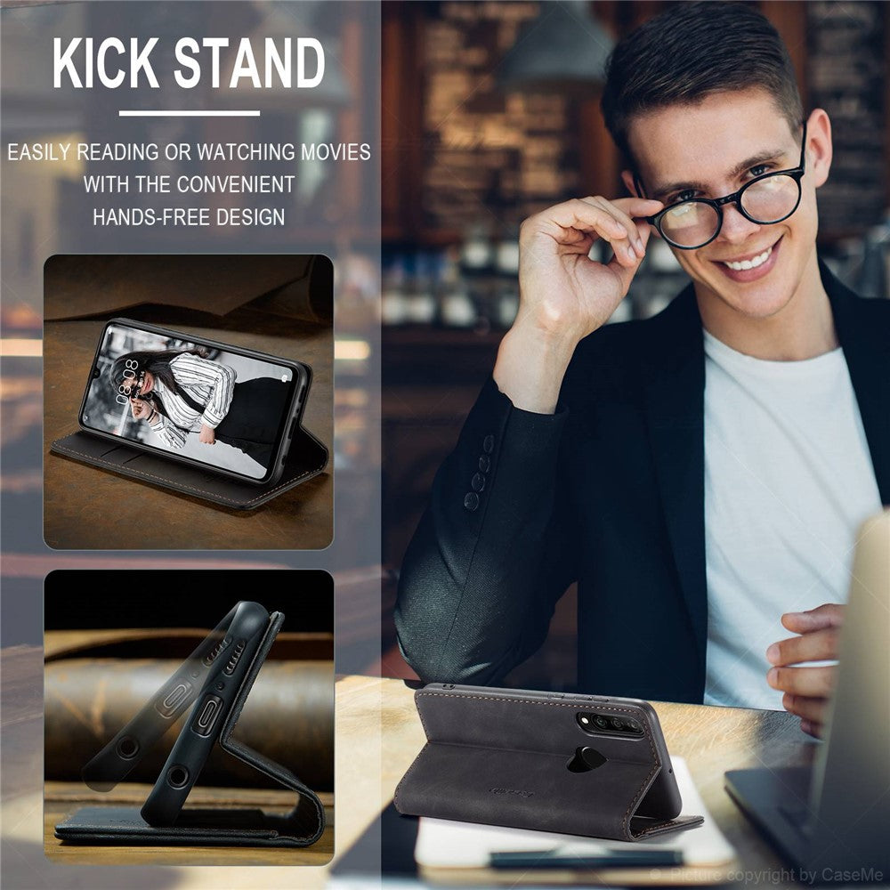 CASEME 013 Series Auto-absorbed Leather Wallet Case for Huawei P30 Lite New Edition/P30 Lite/nova 4e