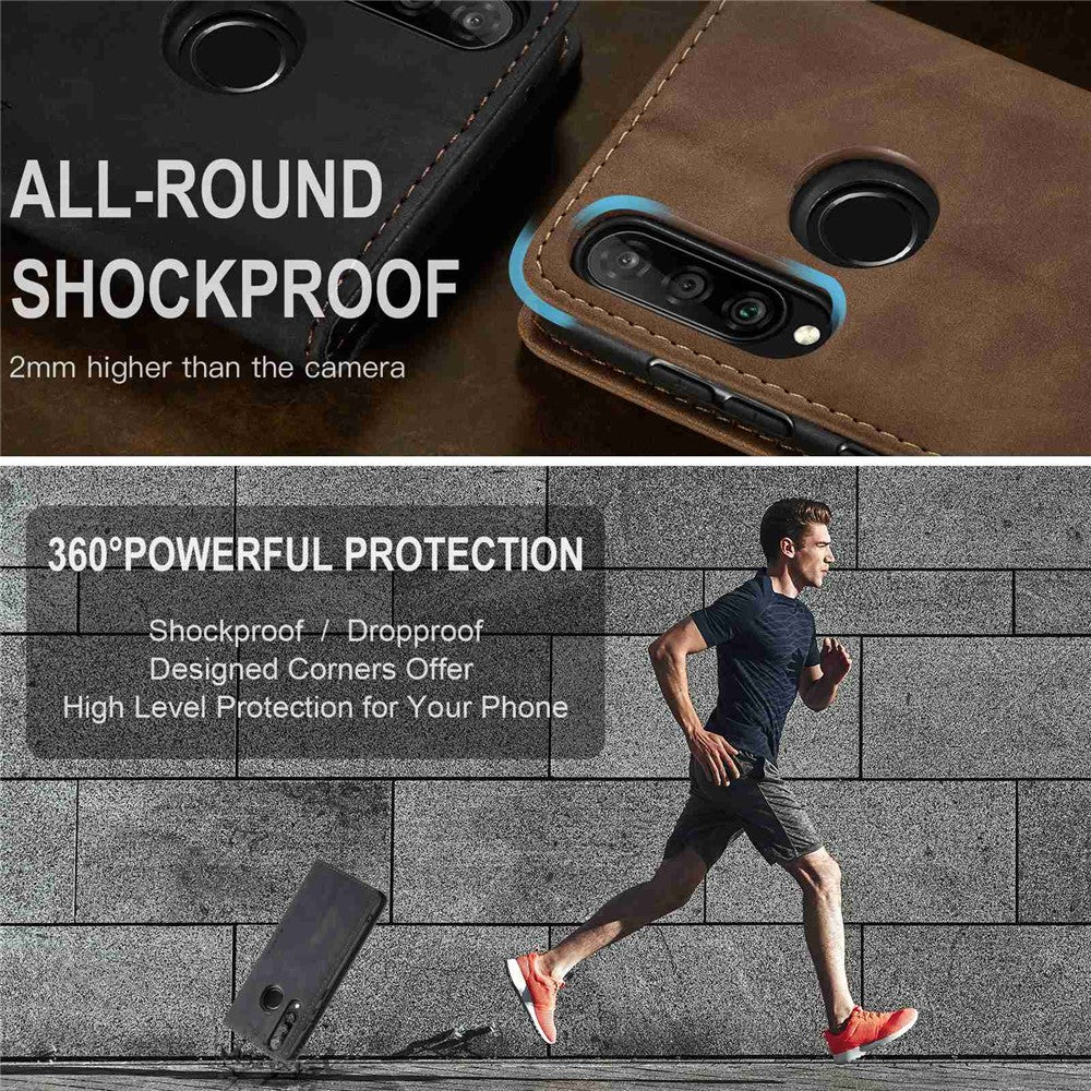 CASEME 013 Series Auto-absorbed Leather Wallet Case for Huawei P30 Lite New Edition/P30 Lite/nova 4e