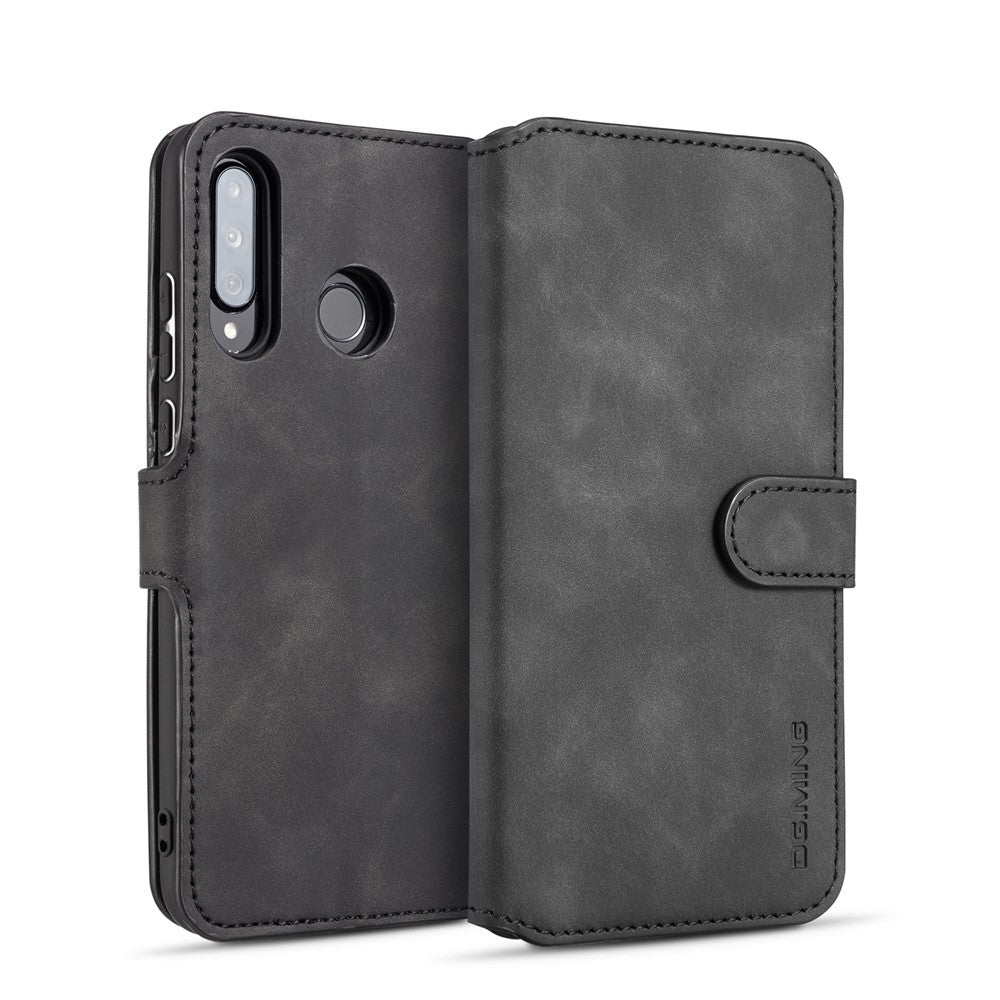 DG.MING Retro Style Läder Plånboksställ Fodral för Huawei P30 Lite New Edition/P30 Lite/nova 4e