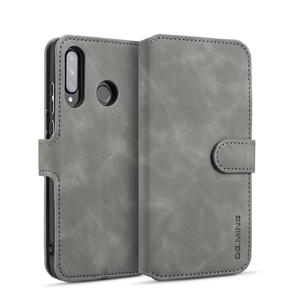 DG.MING Retro Style Läder Plånboksställ Fodral för Huawei P30 Lite New Edition/P30 Lite/nova 4e