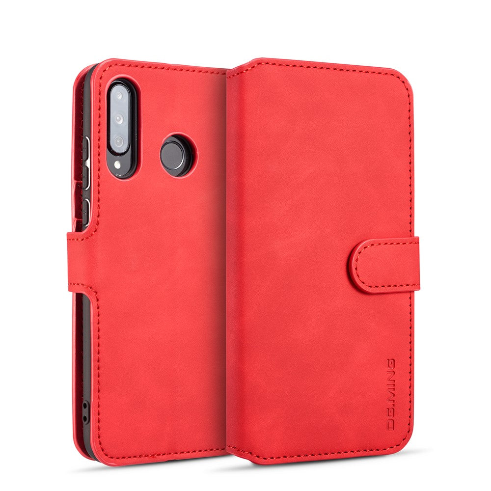 DG.MING Retro Style Läder Plånboksställ Fodral för Huawei P30 Lite New Edition/P30 Lite/nova 4e