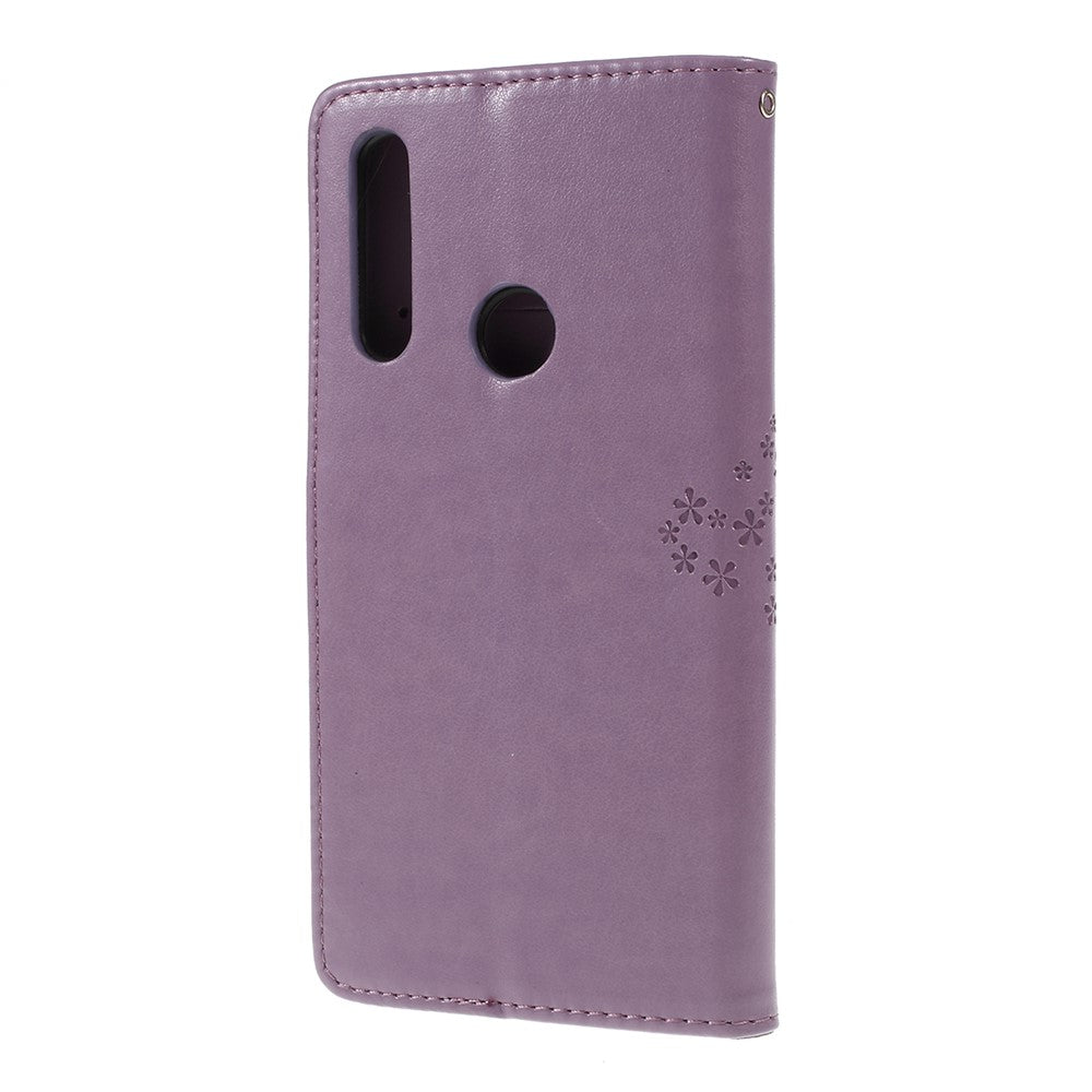 Imprint Tree Owl Magnetisk Plånbok PU Läderfodral med Stativ för Huawei P Smart Z