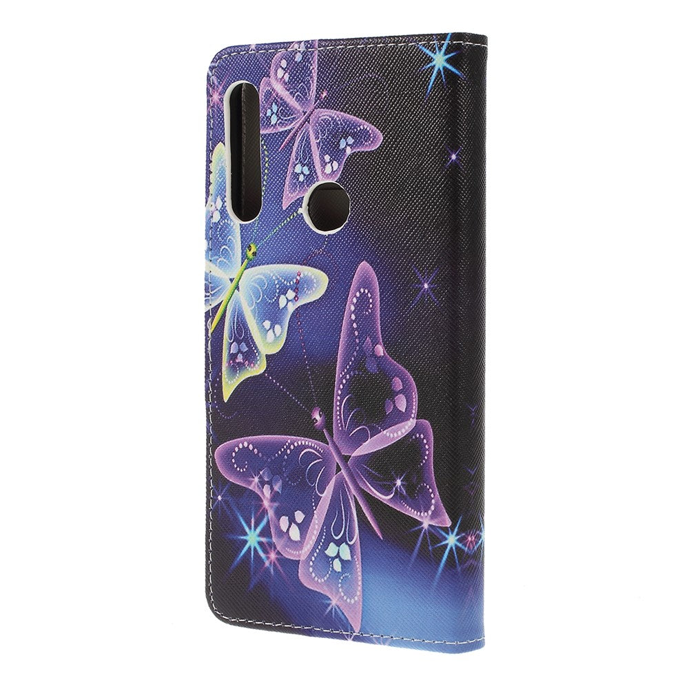 Pattern Printing Cross Texture Leather Wallet Case for Huawei P Smart Z