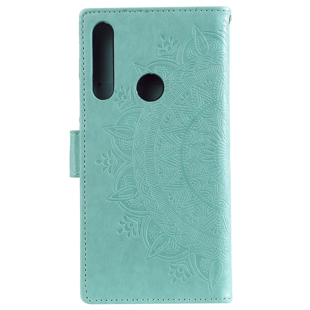 Läderplånboksfodral med tryckmönster och blommotiv till Huawei Honor 9X (Global)/P Smart Z/Y9 Prime 2019/Enjoy 10 Plus