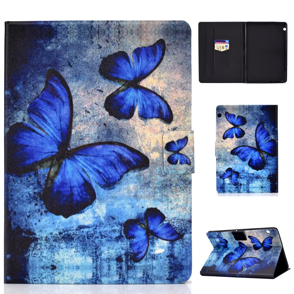 Shock-proof Pattern Printing Card Slot Stand PU Leather Tablet Case for Huawei MediaPad T3 10