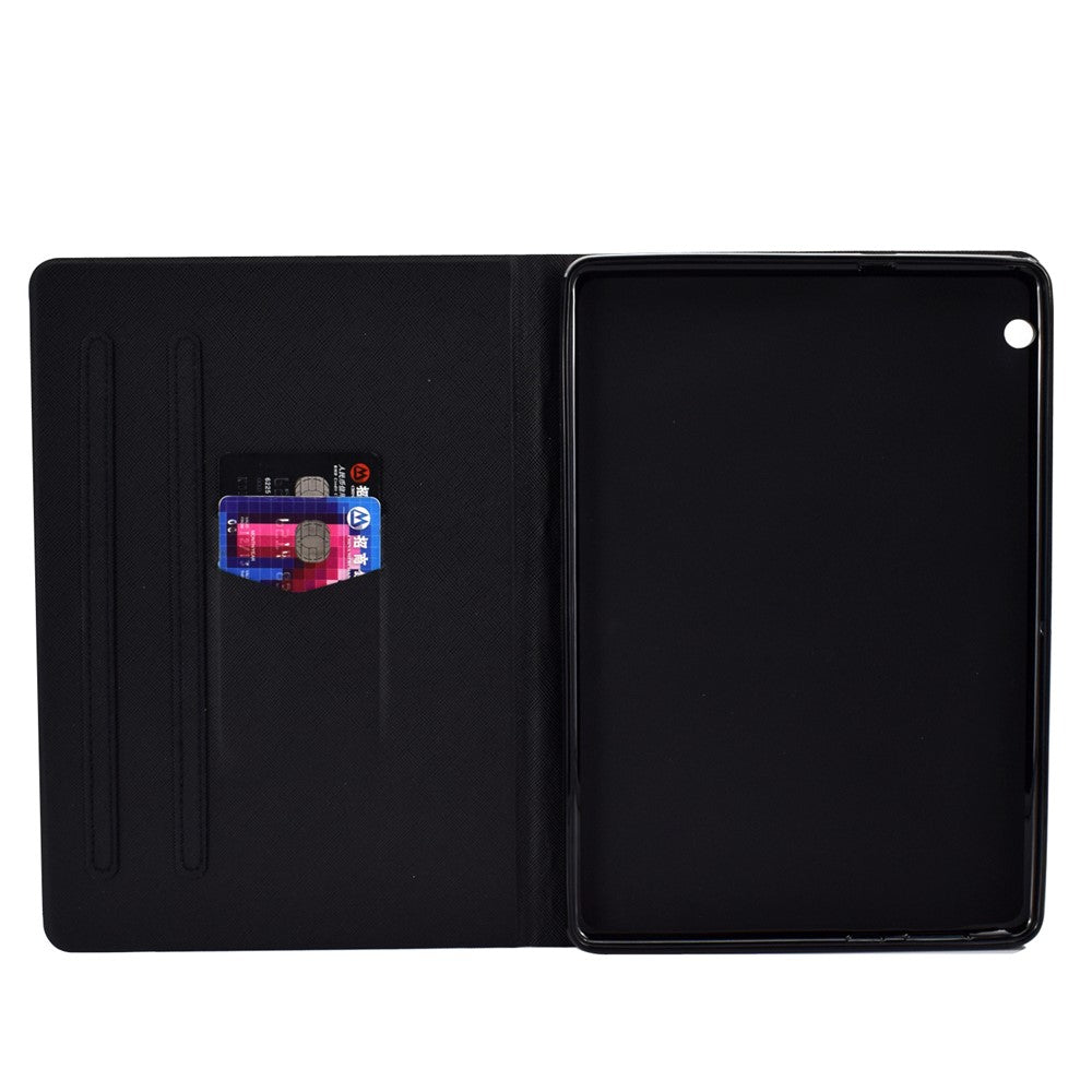 Shock-proof Pattern Printing Card Slot Stand PU Leather Tablet Case for Huawei MediaPad T3 10