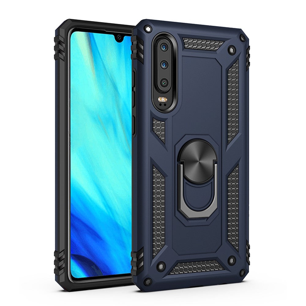 TPU+PC+Metal Kickstand Armor Phone Cover for Huawei P30
