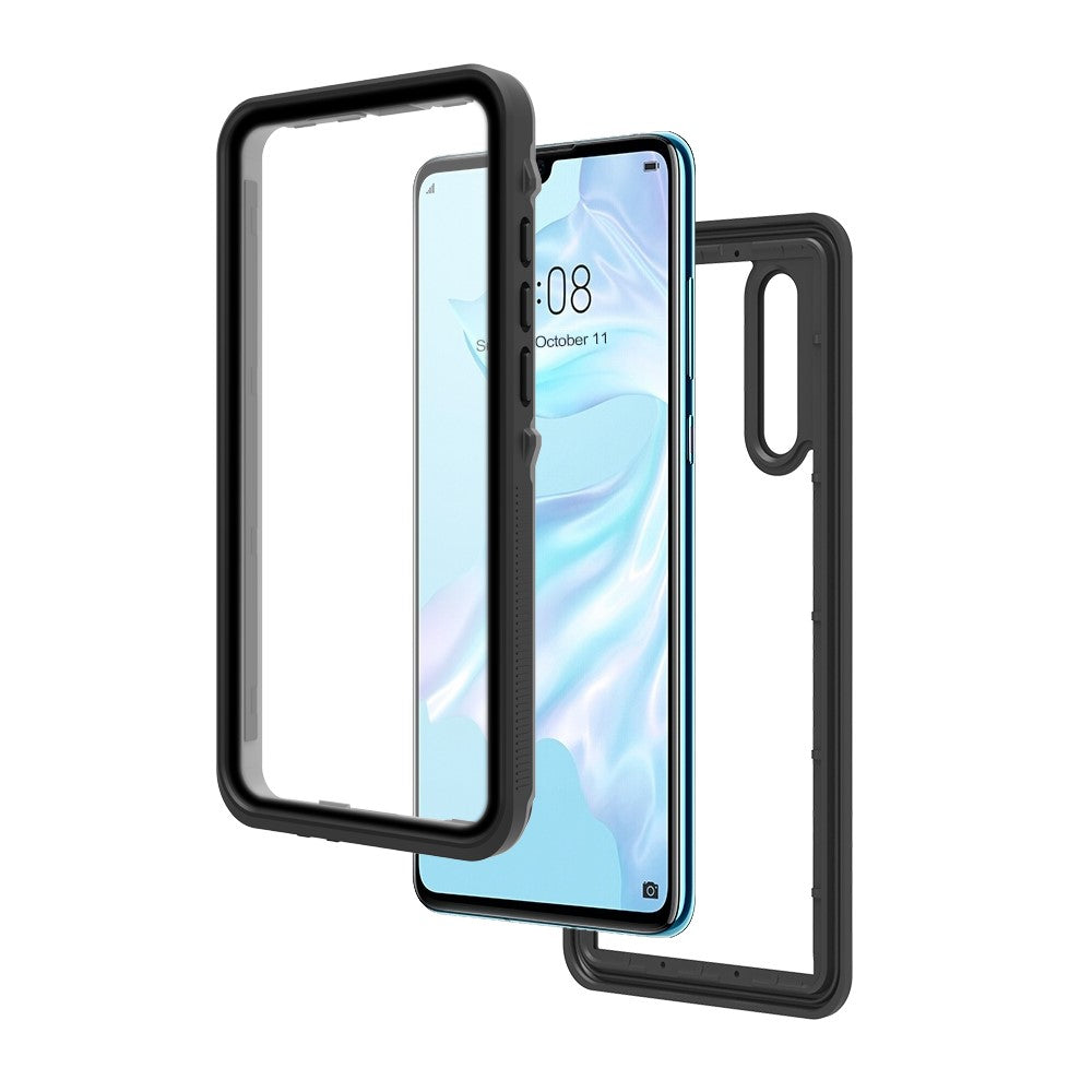 REDPEPPER IP68 Vattentätt mobilskyddsfodral för Huawei P30 Pro [Stöd för fingeravtryckslåsning] [Genomskinlig baksida]