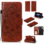 Præg Mandala Blomsterstativ Pung Læder Etui Cover til Samsung Galaxy Note 10 / Note 10 5G - Panda Plus / 10 Plus 5G