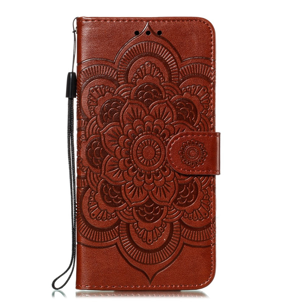 Præg Mandala Blomsterstativ Pung Læder Etui Cover til Samsung Galaxy Note 10 / Note 10 5G - Panda Plus / 10 Plus 5G