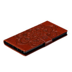 Imprint Mandala Blomsterstativ Pung Læder Etui Cover til Samsung Galaxy Note 10 / Note 10 5G - Panda Plus / 10 Plus 5G