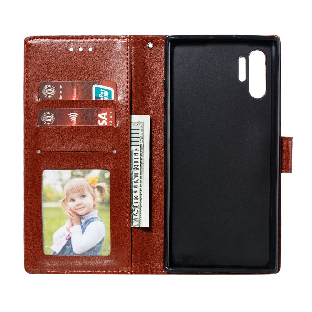 Præg Mandala Blomsterstativ Pung Læder Etui Cover til Samsung Galaxy Note 10 / Note 10 5G - Panda Plus / 10 Plus 5G