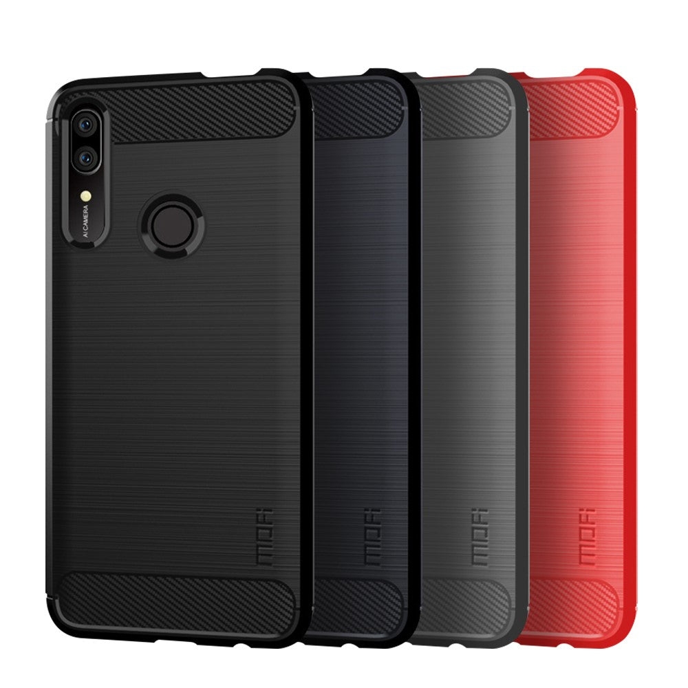 MOFI Carbon Fiber Texture Brushed TPU Case for Huawei Honor 9X (Global)/ P Smart Z / Y9 Prime 2019 / Enjoy 10 Plus