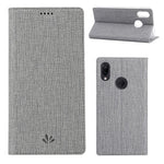 VILI DMX Cross Texture Card Holder Leather Stand Case for Huawei P Smart Z