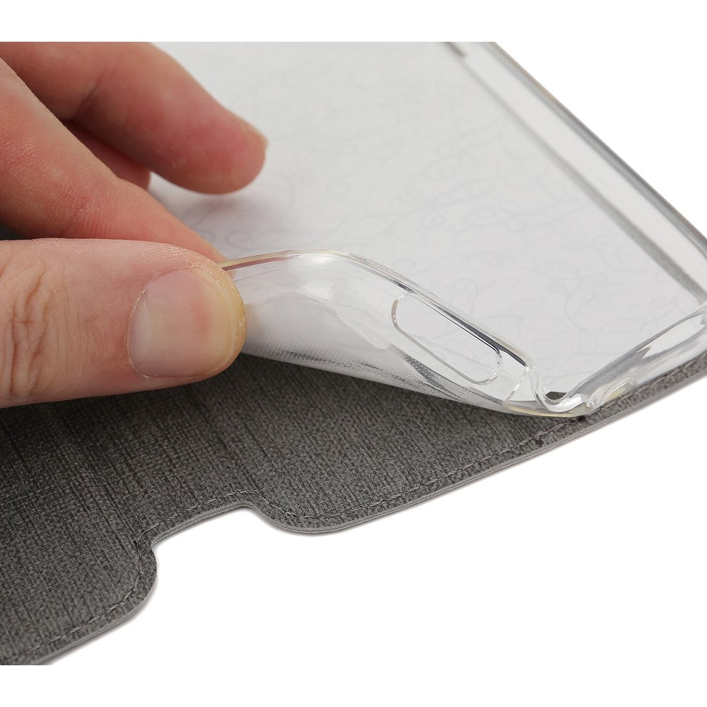 VILI DMX Cross Texture Card Holder Leather Stand Case for Huawei P Smart Z