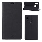 VILI DMX Cross Texture Card Holder Leather Stand Case for Huawei P Smart Z