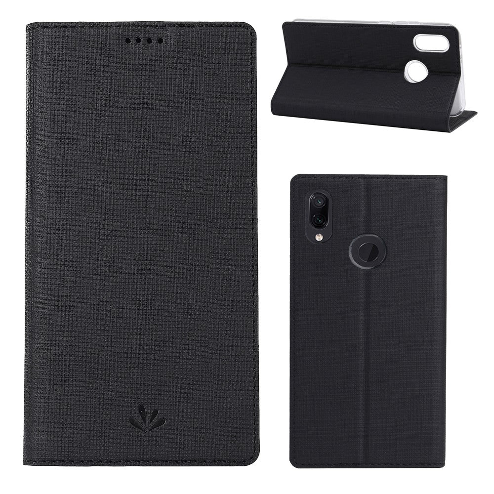 VILI DMX Cross Texture Card Holder Leather Stand Case for Huawei P Smart Z