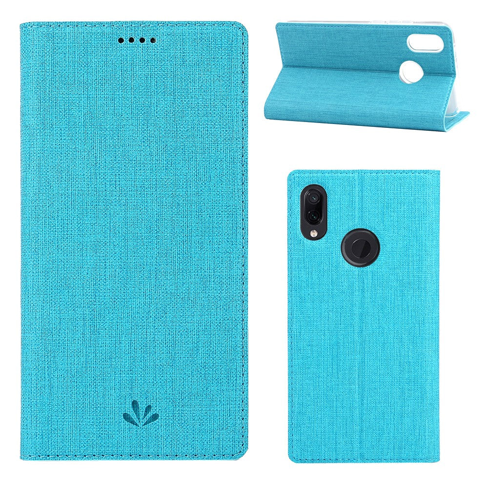 VILI DMX Cross Texture Card Holder Leather Stand Case for Huawei P Smart Z