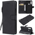 For Huawei Honor 9X (Global) /  P Smart Z / Y9 Prime 2019 / Enjoy 10 Plus Case Solid Color Leather Mobile Cover Wallet Stand with Strap