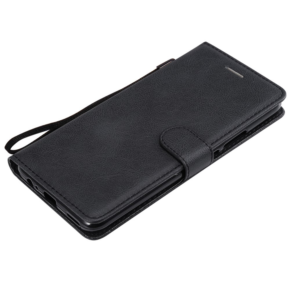For Huawei Honor 9X (Global) /  P Smart Z / Y9 Prime 2019 / Enjoy 10 Plus Case Solid Color Leather Mobile Cover Wallet Stand with Strap