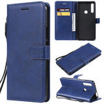 For Huawei Honor 9X (Global) /  P Smart Z / Y9 Prime 2019 / Enjoy 10 Plus Case Solid Color Leather Mobile Cover Wallet Stand with Strap