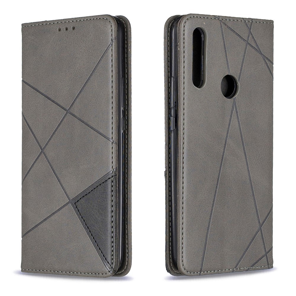 Geometric Pattern Leather Card Holder Protective Case for Huawei Honor 9X (Global) /  P Smart Z / Y9 Prime 2019 / Enjoy 10 Plus