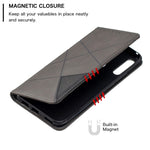 Geometric Pattern Leather Card Holder Protective Case for Huawei Honor 9X (Global) /  P Smart Z / Y9 Prime 2019 / Enjoy 10 Plus