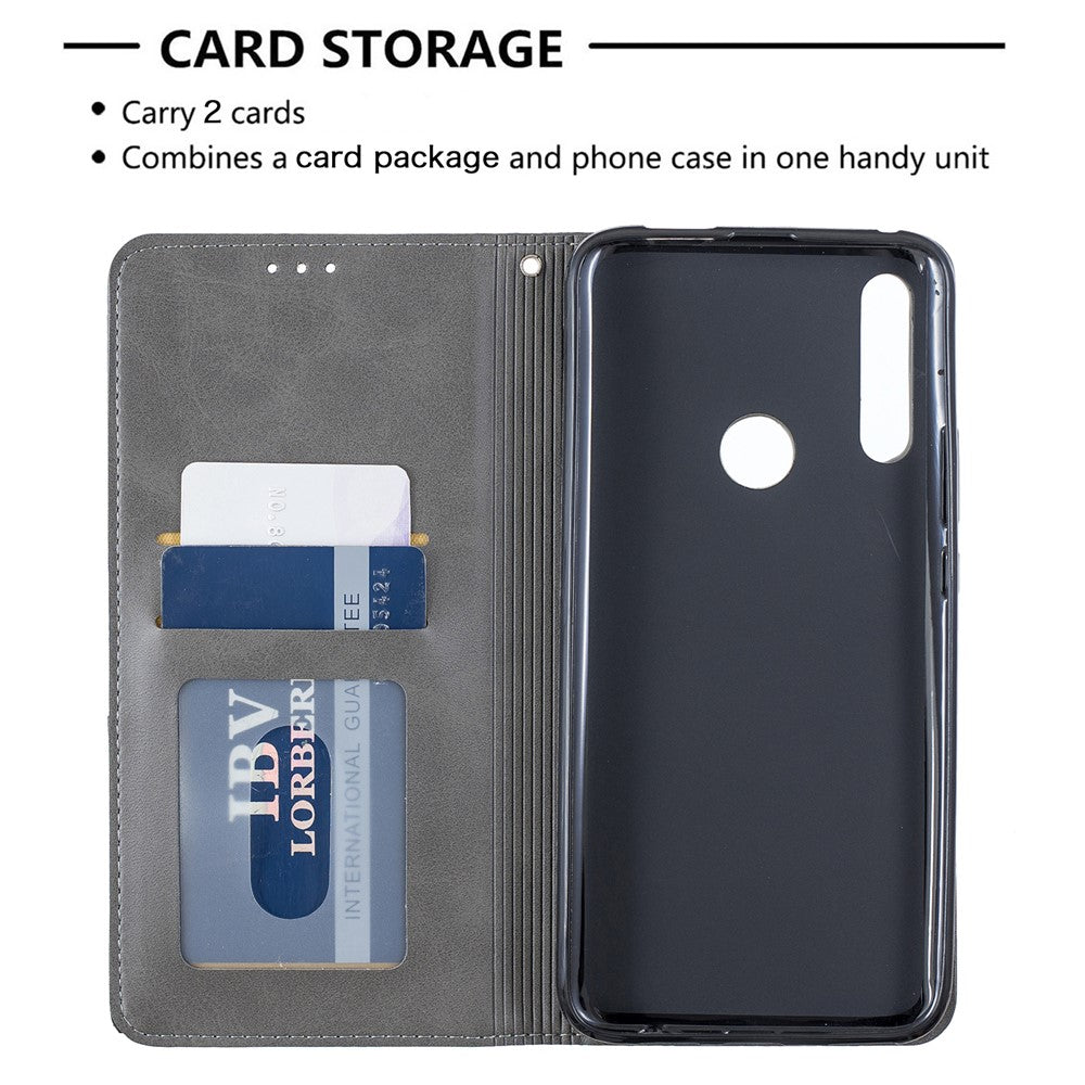 Geometric Pattern Leather Card Holder Protective Case for Huawei Honor 9X (Global) /  P Smart Z / Y9 Prime 2019 / Enjoy 10 Plus