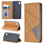Geometric Pattern Leather Card Holder Case for Huawei Y5 (2019) / Honor 8S