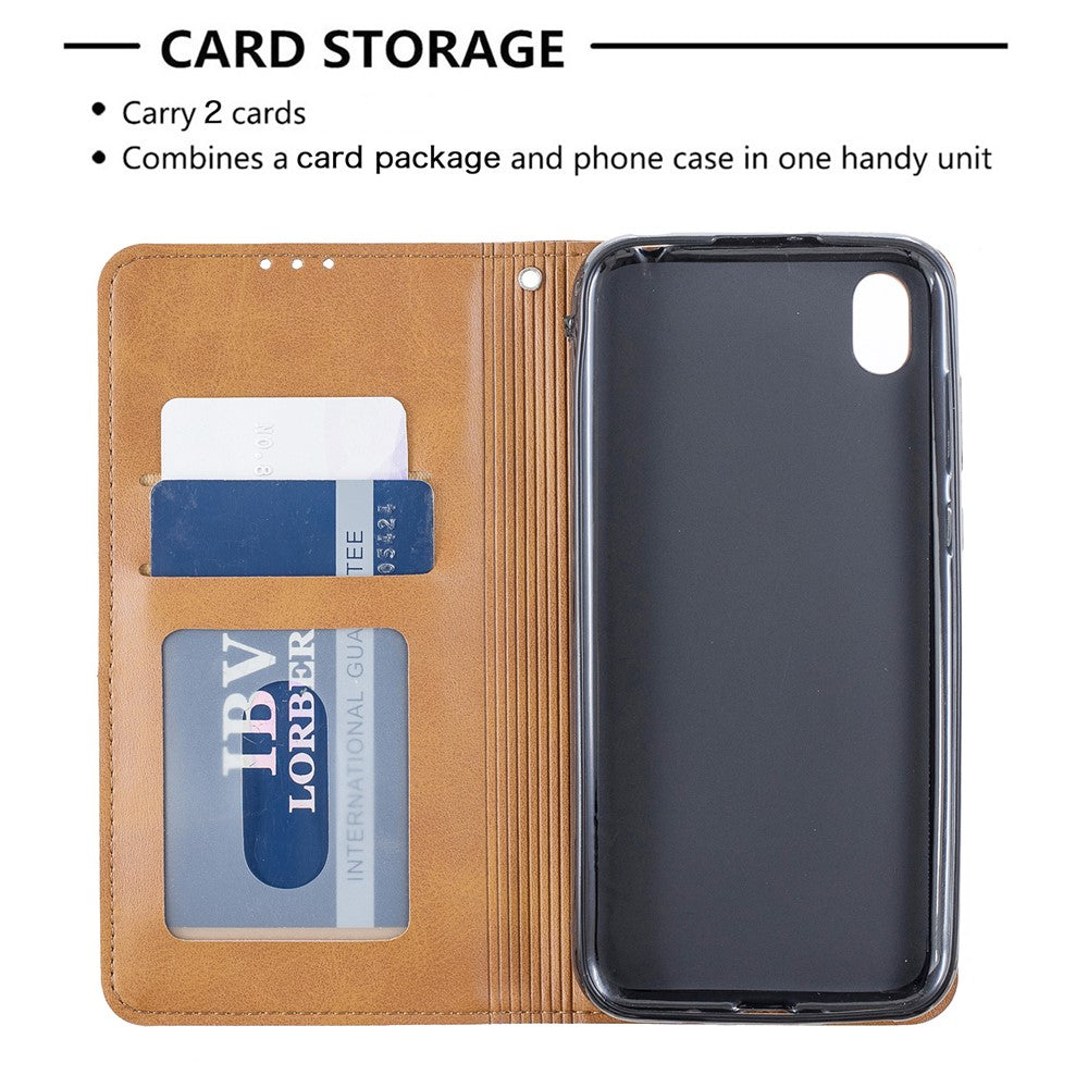 Geometric Pattern Leather Card Holder Case for Huawei Y5 (2019) / Honor 8S