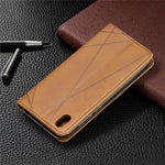 Geometric Pattern Leather Card Holder Case for Huawei Y5 (2019) / Honor 8S