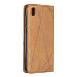 Geometric Pattern Leather Card Holder Case for Huawei Y5 (2019) / Honor 8S