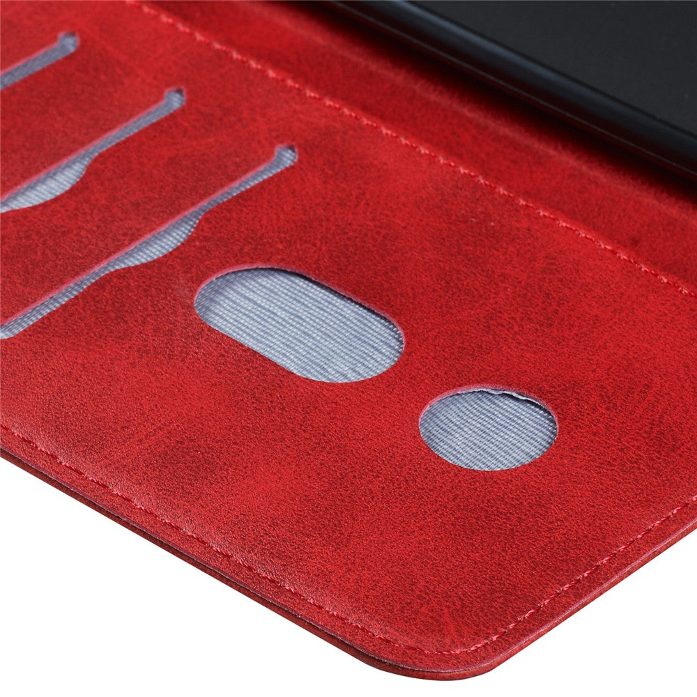 Læderpung med lynlåslomme og standfunktion til Huawei Y6 (2019, med fingeraftrykssensor)/Y6 Prime (2019)/Honor 8A