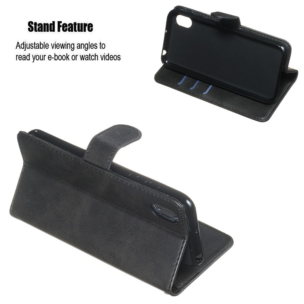 Zipper Wallet Leather Stand Phone Casing for Huawei Y5 (2019) / Honor 8S
