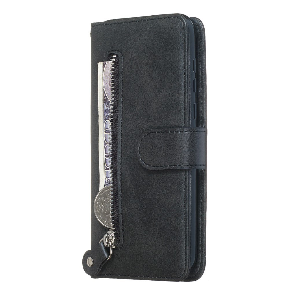 Zipper Wallet Leather Stand Phone Casing for Huawei Y5 (2019) / Honor 8S
