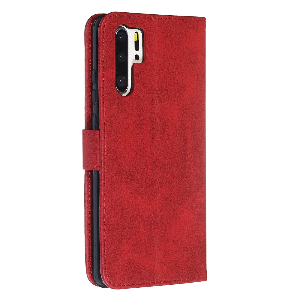 Plånboksfodral med dragkedja och stativ i PU-läder till Huawei P30 Pro