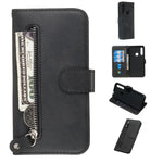 Zipper Pocket Flip Leather Wallet Case for Huawei Honor 9X (Global)/ P Smart Z/Y9 Prime/ Enjoy 10 Plus
