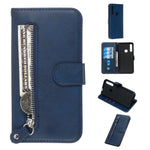 Zipper Pocket Flip Leather Wallet Case for Huawei Honor 9X (Global)/ P Smart Z/Y9 Prime/ Enjoy 10 Plus