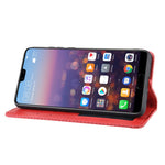 Retro PU-läder plånboksfodral till mobil med stativ till Huawei P20